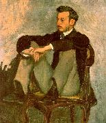 Frederic Bazille Portrait of Renoir oil